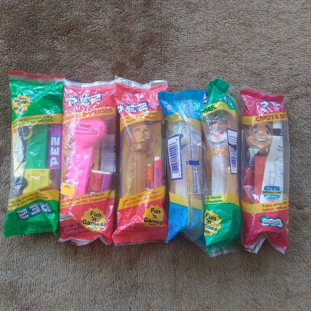 Pez Dispensers 6pc.
